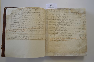 Lot 35 - Seventeenth Century Manuscript Account Book...