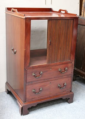 Lot 1457 - A 19th Century Mahogany Tambour Fronted...