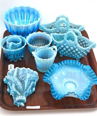 Lot 66 - Quantity of blue glass and pressed glass