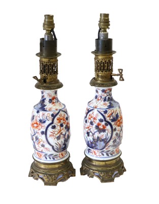 Lot 130 - A Pair of Chinese Porcelain Vases Mounted as...