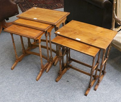 Lot 1168 - A Reproduction Nest of Three Tables, the...