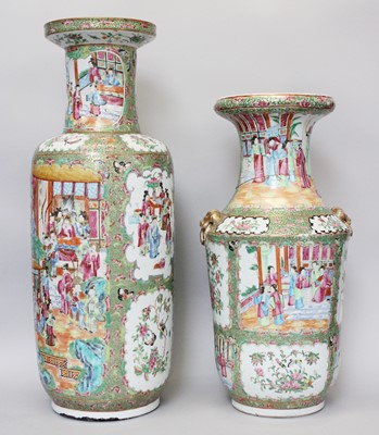 Lot 368 - A Cantonese Rouleau Vase, 19th century,...
