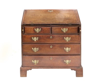 Lot 703 - A George III Mahogany Bureau, 3rd quarter 18th...