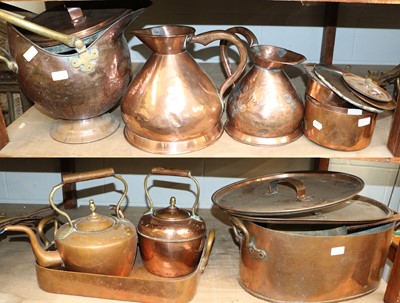 Lot 358 - A Quantity of Victorian Brass and Copper,...