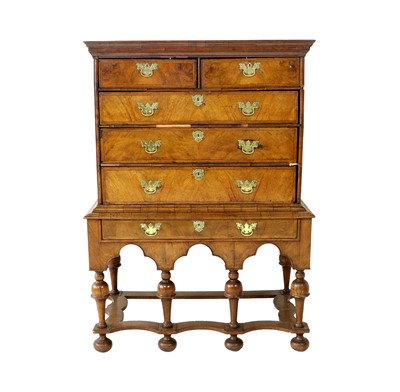 Lot 241 - A Queen Anne Walnut and Featherbanded Chest on...