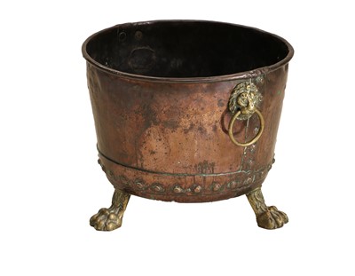 Lot 692 - A Regency Style Riveted Cylindrical Copper and...