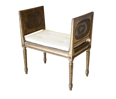 Lot 870 - A Giltwood and Double Caned Dressing Stool,...