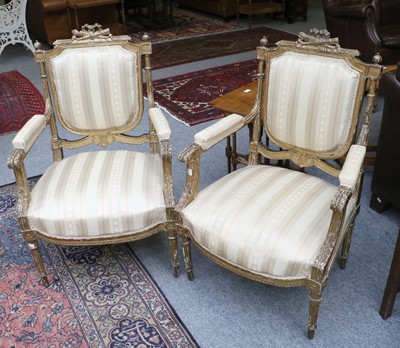 Lot 1171 - A Pair of Late 19th Century French Fauteuil