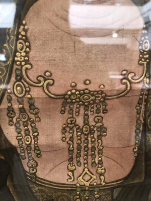 Lot 1108 - Tibetan Thangka, gouache on silk, portrait of...
