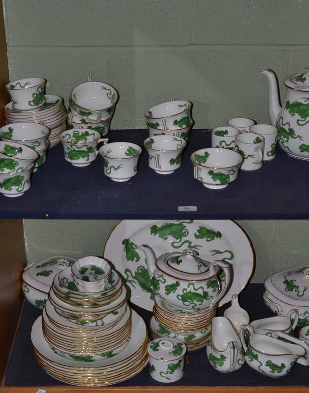 Lot 80 - Collection of Wedgwood Tiger's Green (as listed) eighty four pieces, plus some damaged pieces...