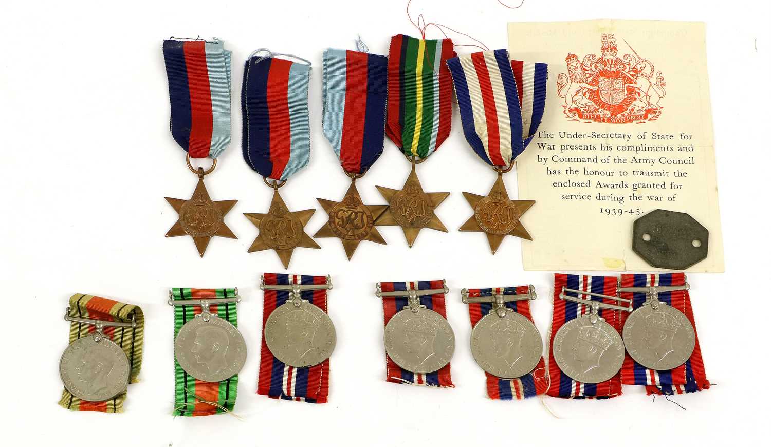 Lot 15 - Twelve Single Second World War Medals,...