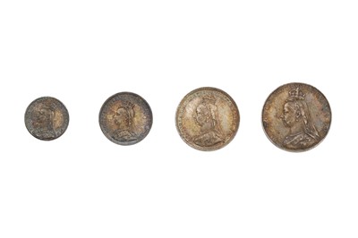 Lot 99 - Victoria, Maundy Set 1891, 4 coins comprising...