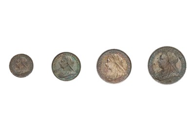 Lot 100 - Victoria, Maundy Set 1894, 4 coins comprising...