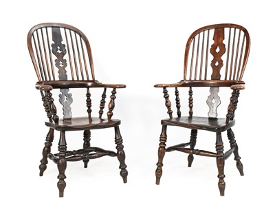 Lot 680 - A Mid 19th Century Ash and Elm High-Back...