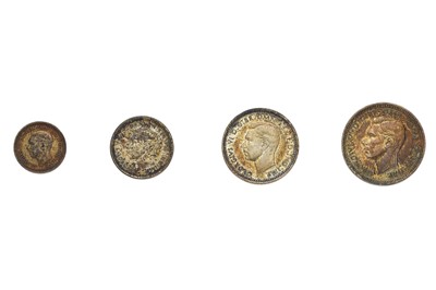 Lot 105 - George VI, Maundy Set 1938, 4 coins comprising,...