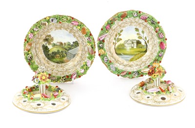 Lot 93 - A Pair of Chamberlain Worcester Porcelain...