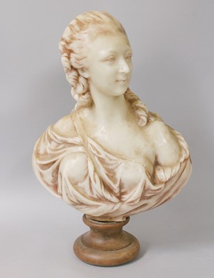 Lot 351 - A 20th Century Wax Bust of a Classical Lady,...