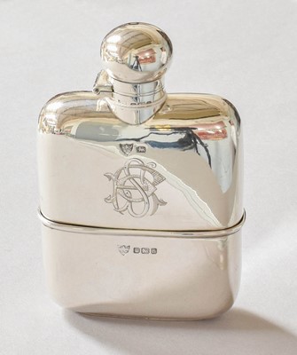 Lot 100 - A George V Silver Hip-Flask, by G. and J. W....