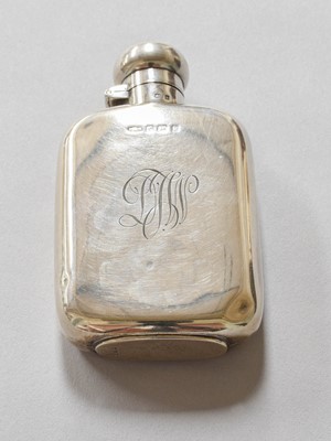 Lot 115 - An Edward VII Silver Spirit-Flask, by Marples...