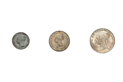 Lot 101 - Victoria, Maundy Oddments, 3 coins comprising:...