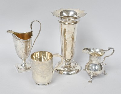 Lot 26 - Four Various Silver Items, comprising a vase,...