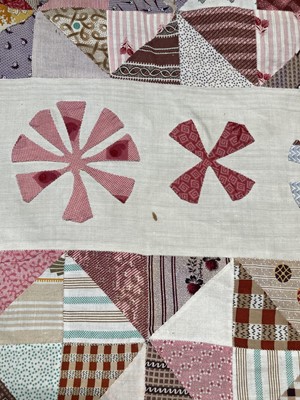 Lot 2144 - Early 19th Century Cotton Appliqué Bed Cover,...