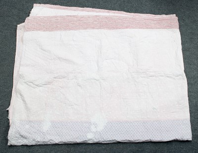 Lot 148 - 19th Century Pale Pink and Mauve Strippy...