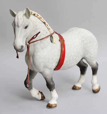 Lot 197 - Beswick Percheron, harnessed horse, model No....