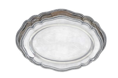 Lot 2104 - A George V Silver Meat-Dish and a George VI Silver Meat-Dish