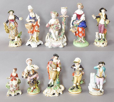 Lot 129 - A Collection of Derby Porcelain Figures, 19th...