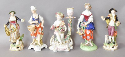 Lot 129 - A Collection of Derby Porcelain Figures, 19th...