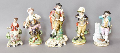 Lot 129 - A Collection of Derby Porcelain Figures, 19th...