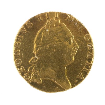 Lot 156 - George III, 'Spade' Guinea 1790, obv. fifth...