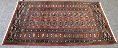 Lot 1003 - A Kashmir Silk Piled Carpet, the indigo field...