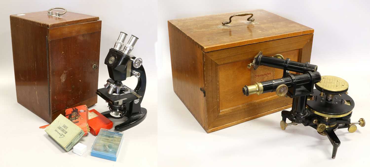 Lot 72 - C Baker (London) Binocular Microscope