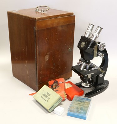 Lot 72 - C Baker (London) Binocular Microscope