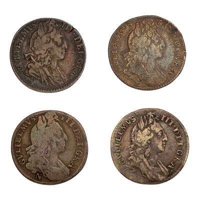 Lot 63 - 4x William III Sixpences, comprising: 1696,...