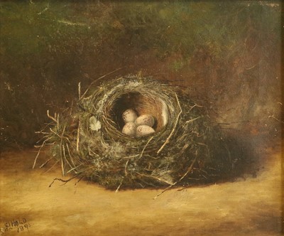 Lot 255 - Benjamin Hold (1858-1917) Birds Nest with...
