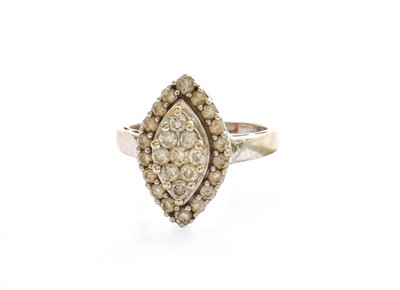 Lot 63 - An 18 Carat White Gold Diamond Cluster Ring,...