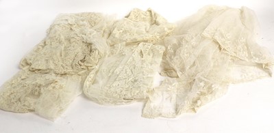 Lot 2150 - Early 20th Century Lace, comprising a veil...