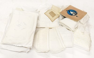 Lot 2131 - Decorative White Linen Cushions and Cases,...