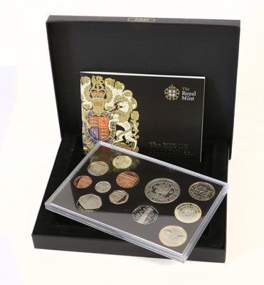 Lot 388 - 2009 UK Proof Coin set, 12 coins from £5-1p,...