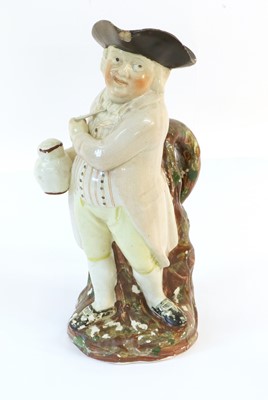 Lot 54 - A Pearlware Hearty Goodfellow Toby Jug, early...