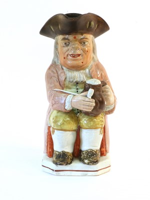 Lot 70 - A Pearlware Toby Jug of Ordinary Type, 19th...