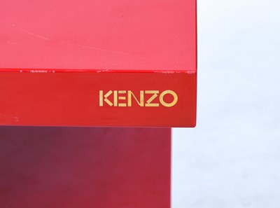 Lot 307 - A Kenzo of Paris Red Lacquer Square Coffee...