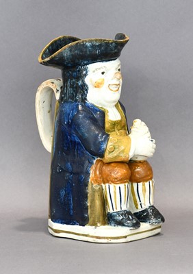 Lot 194 - A Yorkshire Prattware Toby Jug, early 19th...