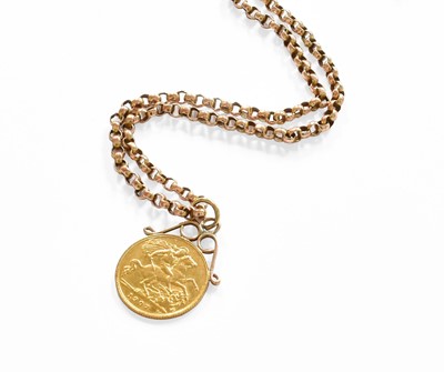Lot 88 - A Half Sovereign Pendant on Chain, dated 1907,...