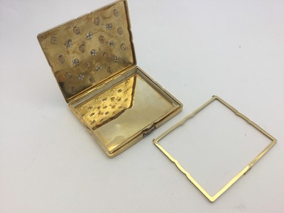 Lot 2072 - A French Diamond and 'Gem'-Set Gold Compact