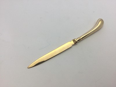 Lot 2068 - An Elizabeth II Gold Paper-Knife
