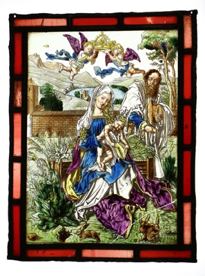 Lot 529 - A Stained Glass Panel, probably German, 18th...